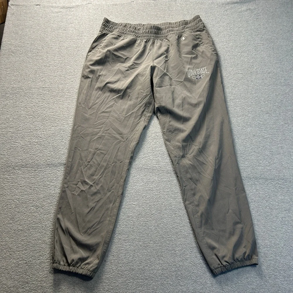 Champion Utah State Aggies  Athletic Jogger Pants Mens Large Gray Sweatpants